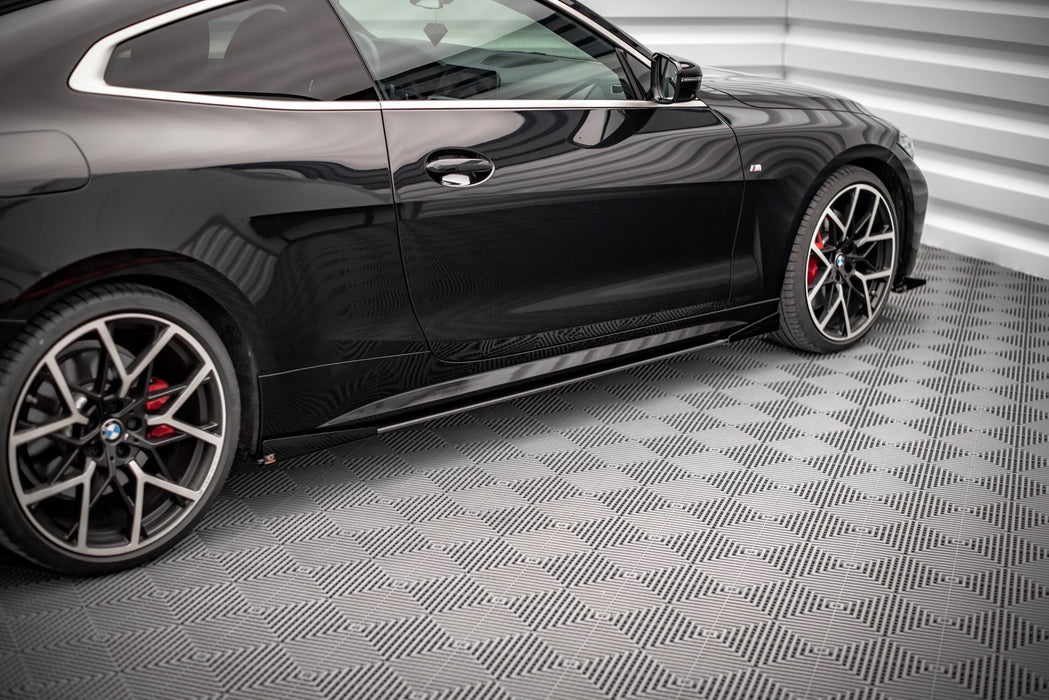 Maxton Design Street Pro Side Skirts Diffusers + Flaps BMW 4 M-Pack / M440i G22 / G23 / G22 Facelift / G23 Facelift