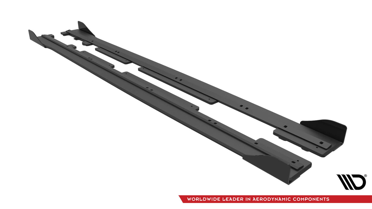 Maxton Design Street Pro Side Skirts Diffusers + Flaps Ford Fiesta  ST / ST-Line Mk8