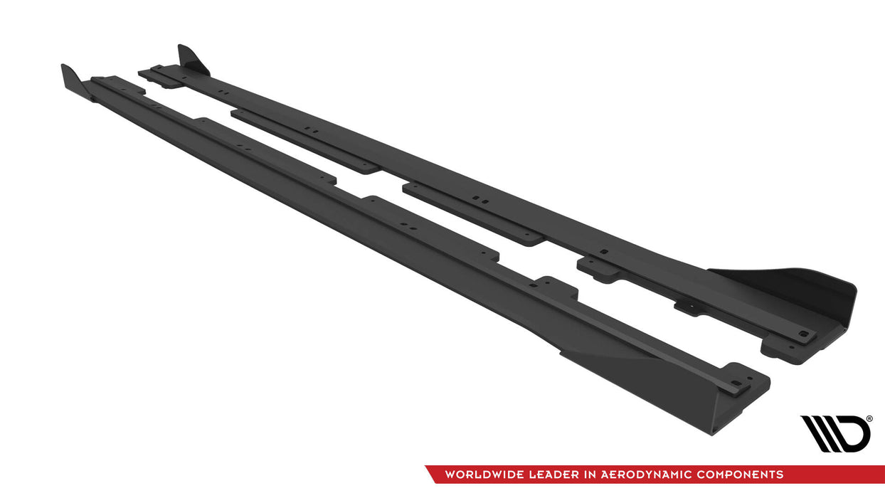 Maxton Design Street Pro Side Skirts Diffusers + Flaps Ford Fiesta  ST / ST-Line Mk8