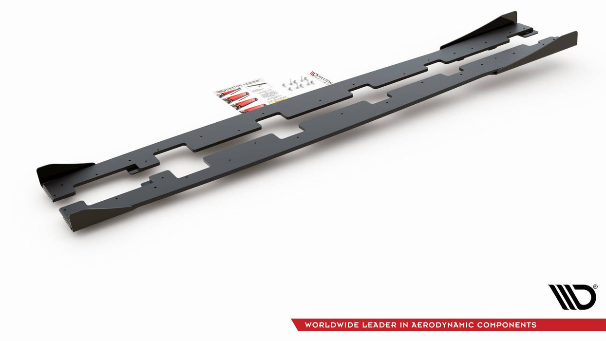 Maxton Design Street Pro Side Skirts Diffusers + Flaps Ford Focus RS Mk3