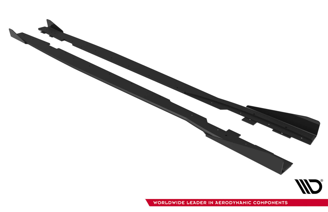 Maxton Design Street Pro Side Skirts Diffusers + Flaps Ford Focus ST Mk3 Facelift