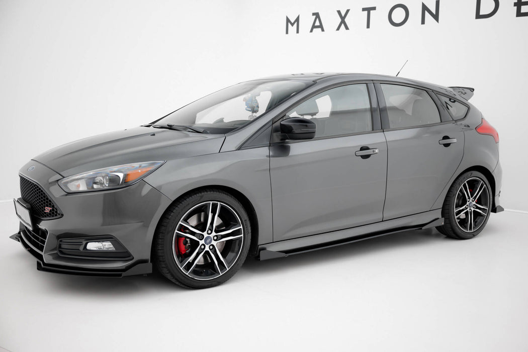 Maxton Design Street Pro Side Skirts Diffusers + Flaps Ford Focus ST Mk3 Facelift