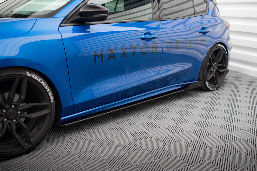 Maxton Design Street Pro Side Skirts Diffusers + Flaps Ford Focus ST / ST-Line Mk4