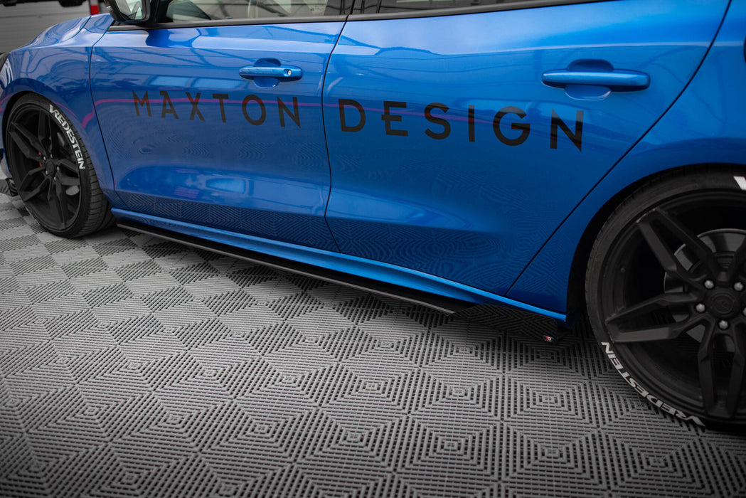Maxton Design Street Pro Side Skirts Diffusers + Flaps Ford Focus ST / ST-Line Mk4