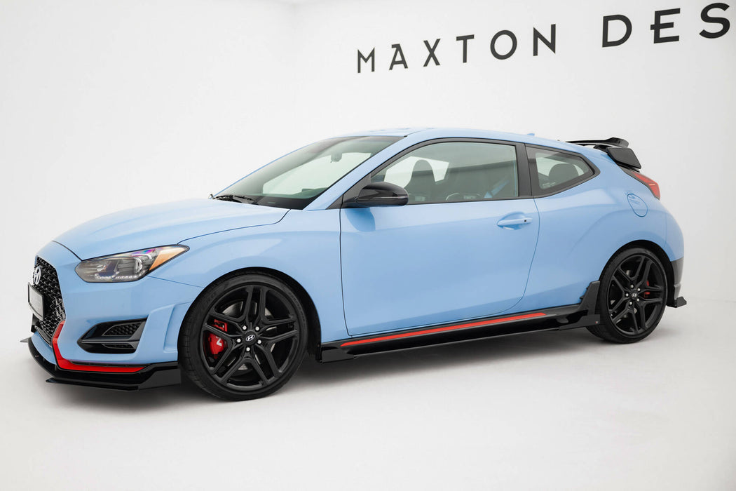 Maxton Design Street Pro Side Skirts Diffusers + Flaps Hyundai Veloster N Mk2