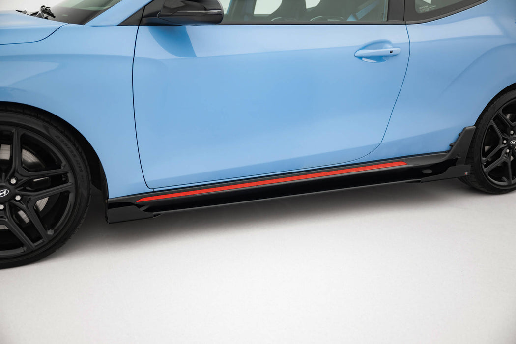Maxton Design Street Pro Side Skirts Diffusers + Flaps Hyundai Veloster N Mk2