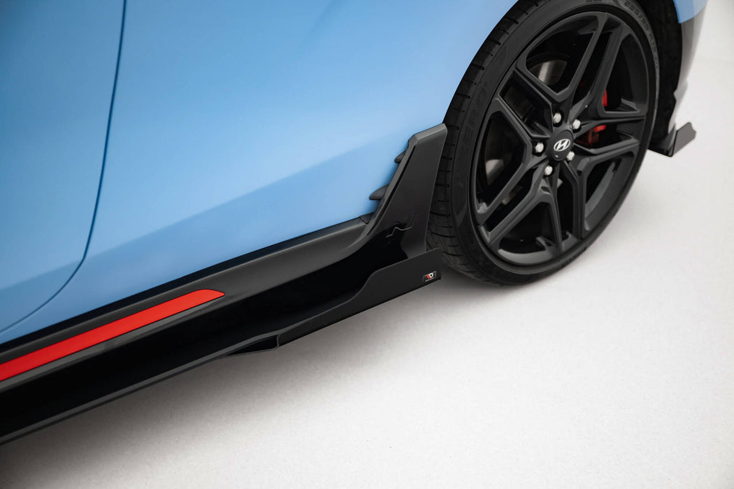 Maxton Design Street Pro Side Skirts Diffusers + Flaps Hyundai Veloster N Mk2