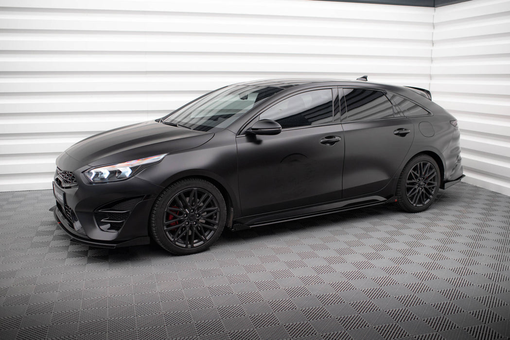 Maxton Design Street Pro Side Skirts Diffusers + Flaps Kia Proceed GT / GT-Line Mk1 Facelift / Ceed GT Mk3 Facelift