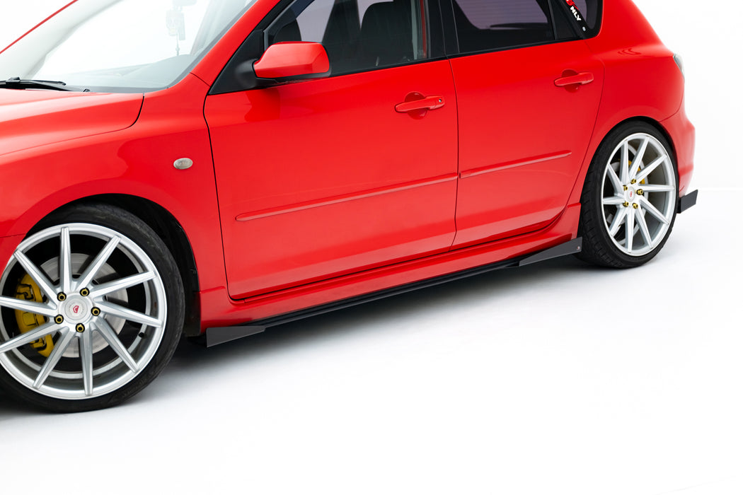 Maxton Design Street Pro Side Skirts Diffusers + Flaps Mazda 3 MPS Mk1