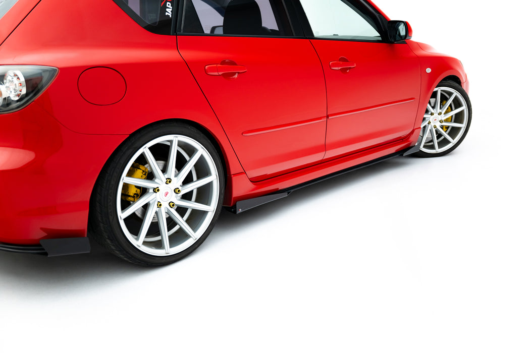 Maxton Design Street Pro Side Skirts Diffusers + Flaps Mazda 3 MPS Mk1