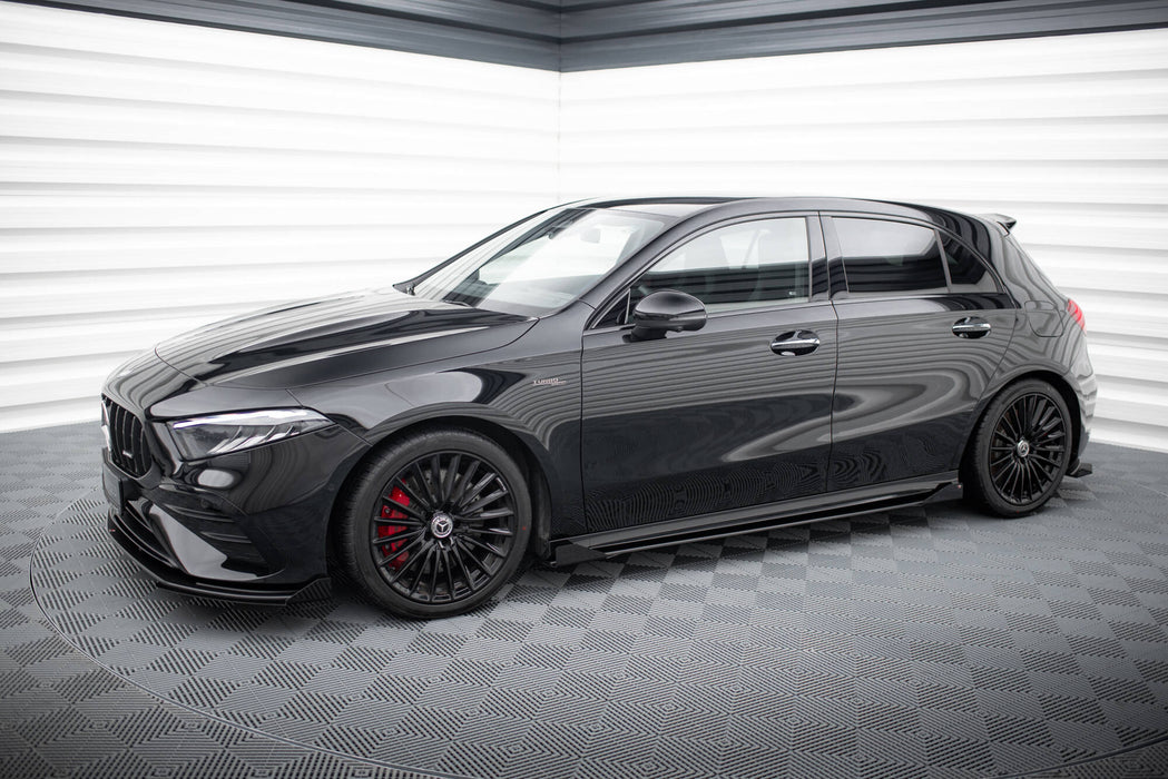 Maxton Design Street Pro Side Skirts Diffusers + Flaps Mercedes-AMG A35 W177 Facelift