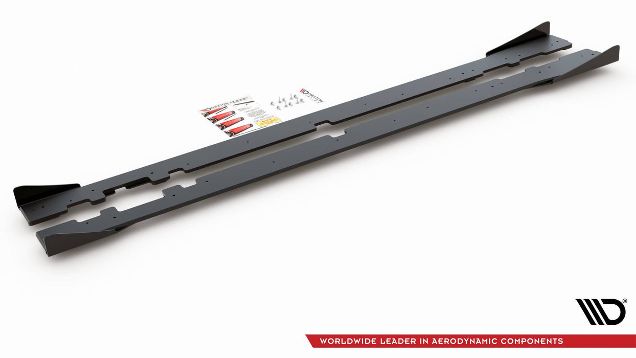 Maxton Design Street Pro Side Skirts Diffusers + Flaps Mercedes-AMG C43 Coupe C205