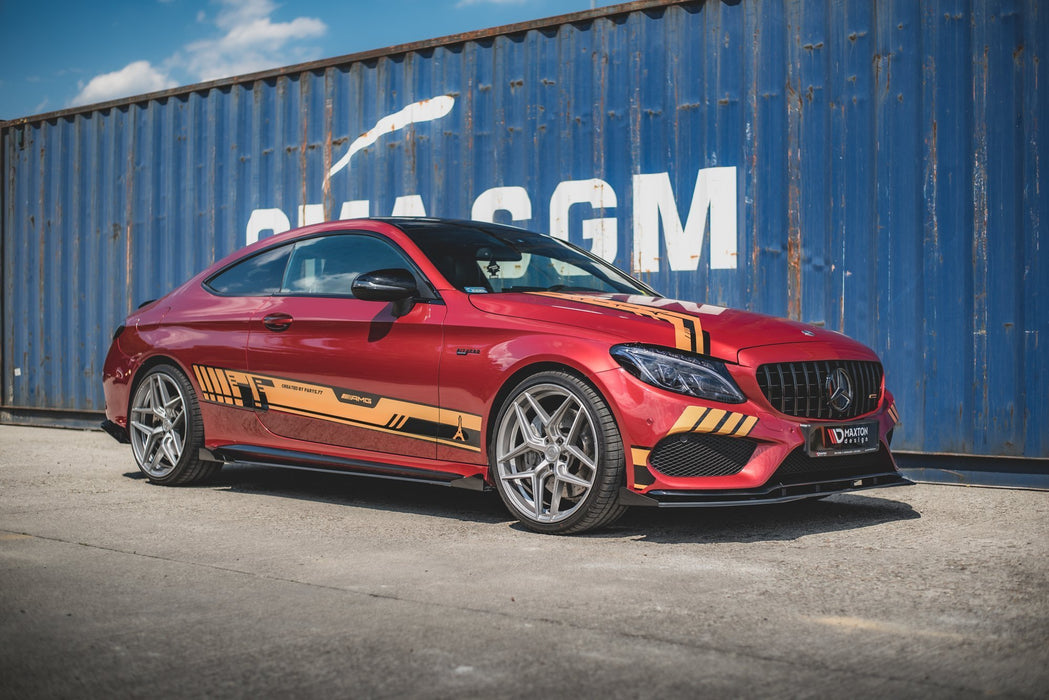 Maxton Design Street Pro Side Skirts Diffusers + Flaps Mercedes-AMG C43 Coupe C205