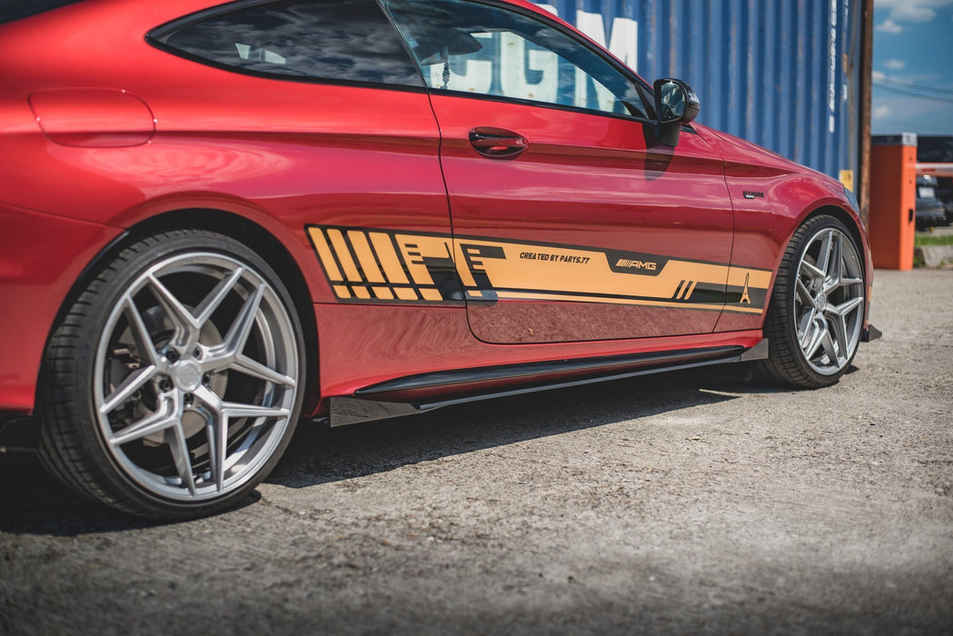 Maxton Design Street Pro Side Skirts Diffusers + Flaps Mercedes-AMG C43 Coupe C205