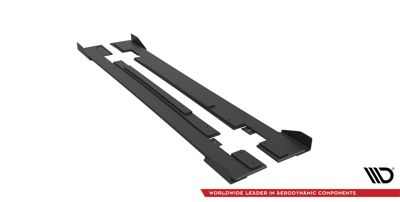 Maxton Design Street Pro Side Skirts Diffusers + Flaps Mercedes-AMG CLA 45 C117 Facelift