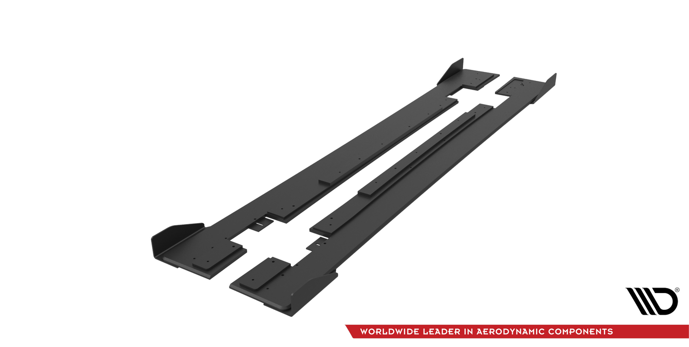 Maxton Design Street Pro Side Skirts Diffusers + Flaps Mercedes-AMG CLA 45 C117 Facelift