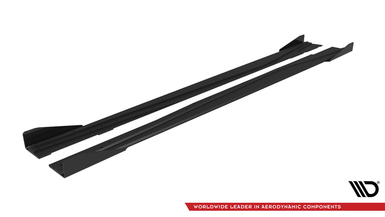 Maxton Design Street Pro Side Skirts Diffusers + Flaps Mercedes-Benz A AMG-Line W176 Facelift