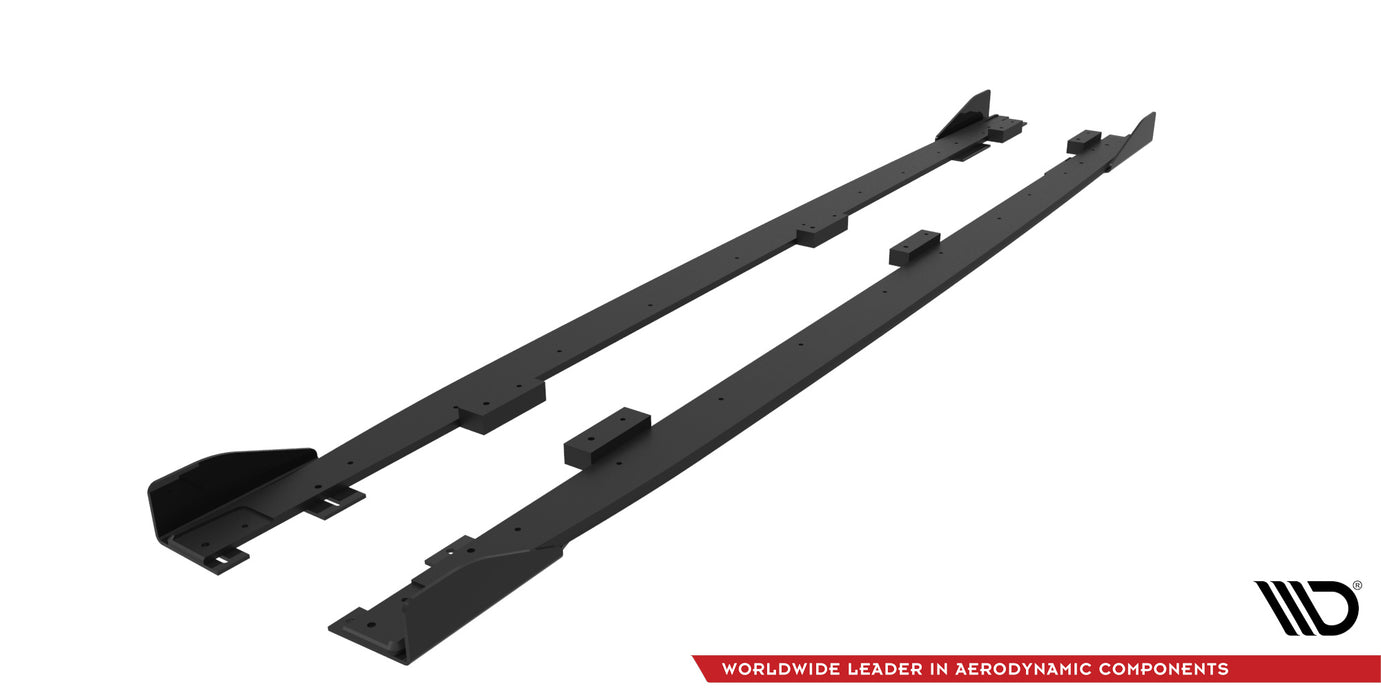 Maxton Design Street Pro Side Skirts Diffusers + Flaps Peugeot 208 GT Mk2