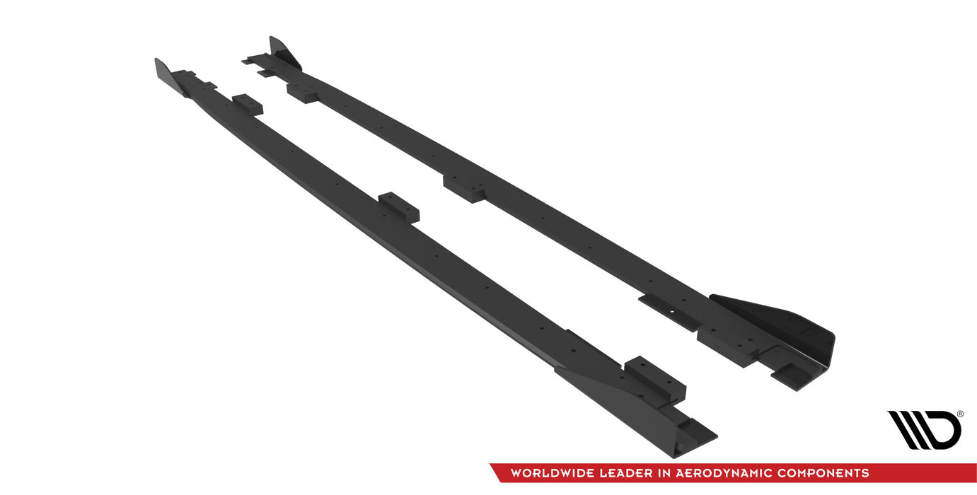 Maxton Design Street Pro Side Skirts Diffusers + Flaps Peugeot 208 GT Mk2