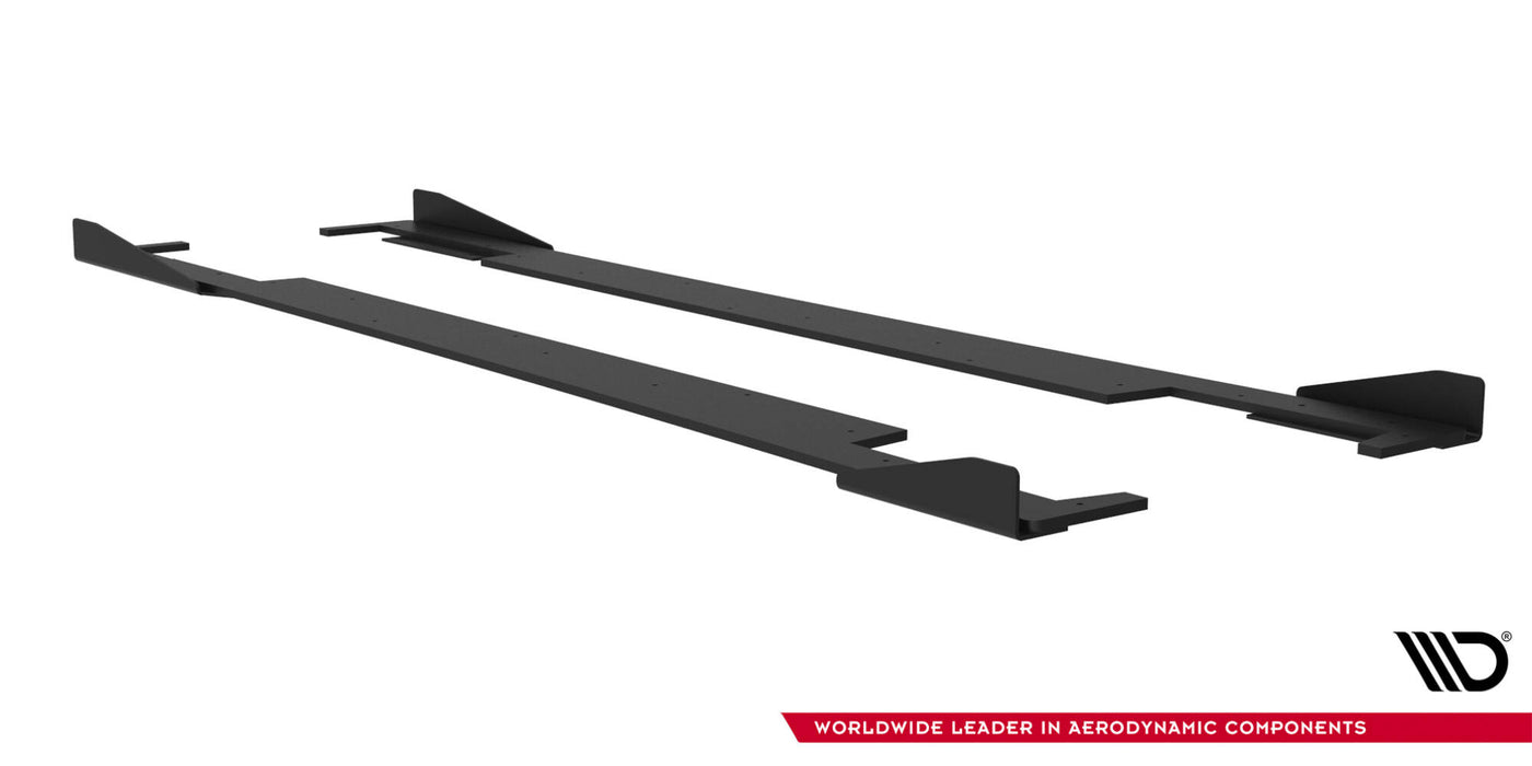 Maxton Design Street Pro Side Skirts Diffusers + Flaps Subaru Impreza WRX STI Mk3 Facelift