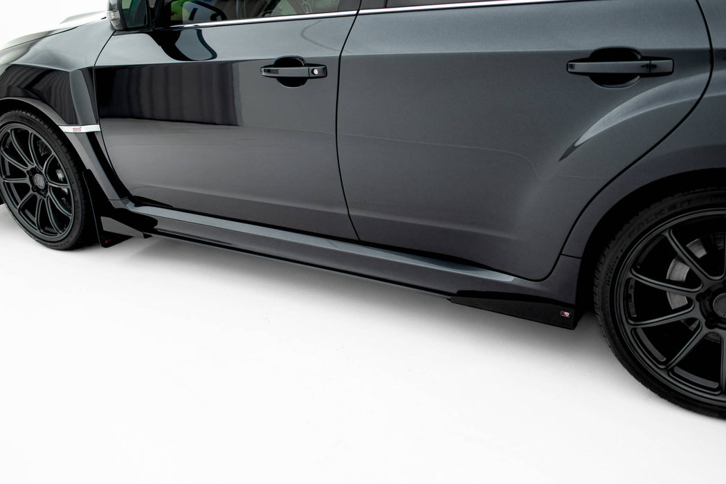 Maxton Design Street Pro Side Skirts Diffusers + Flaps Subaru Impreza WRX STI Mk3 Facelift