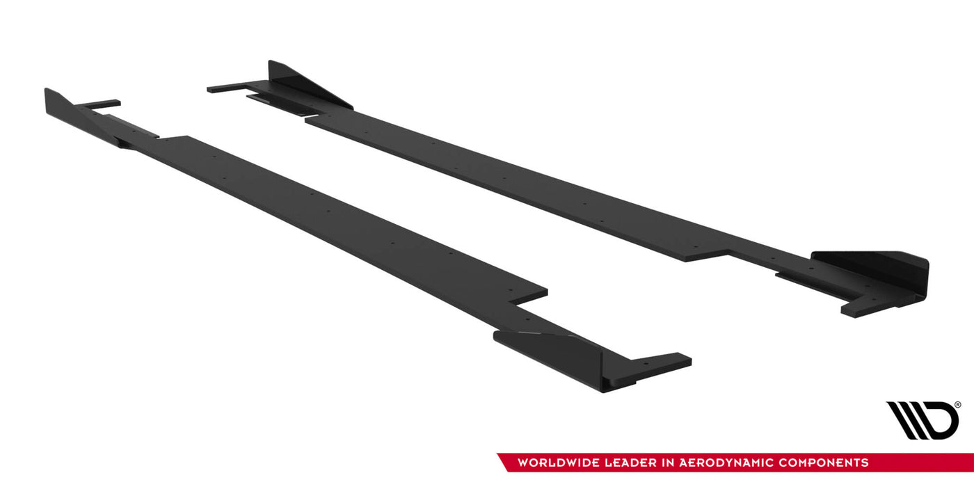 Maxton Design Street Pro Side Skirts Diffusers + Flaps Subaru Impreza WRX STI Mk3 Facelift