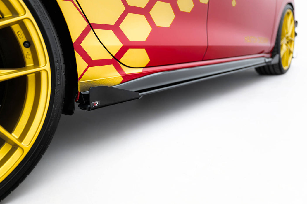 Maxton Design Street Pro Side Skirts Diffusers + Flaps Volkswagen Golf GTI Clubsport Mk8 Facelift