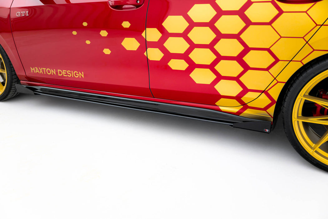 Maxton Design Street Pro Side Skirts Diffusers + Flaps Volkswagen Golf GTI Clubsport Mk8 Facelift