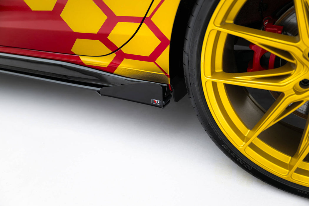 Maxton Design Street Pro Side Skirts Diffusers + Flaps Volkswagen Golf GTI Clubsport Mk8 Facelift
