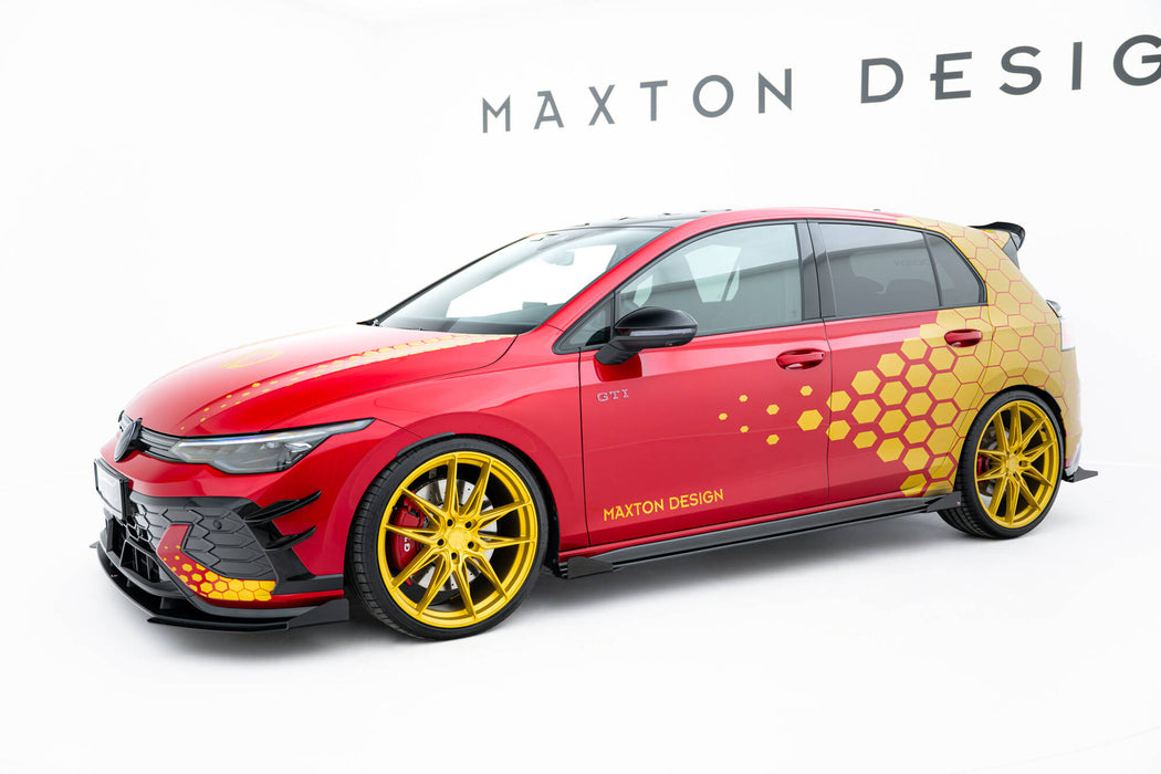 Maxton Design Street Pro Side Skirts Diffusers + Flaps Volkswagen Golf GTI Clubsport Mk8 Facelift