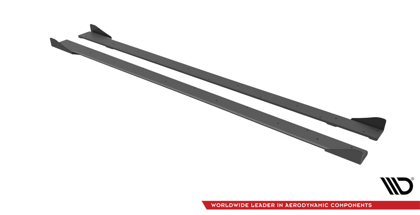 Maxton Design Street Pro Side Skirts Diffusers + Flaps Volkswagen Golf R Mk7