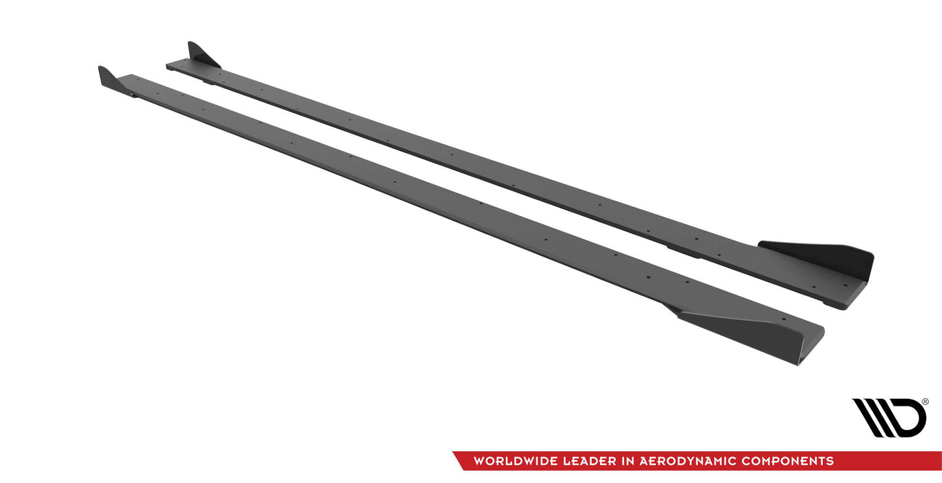 Maxton Design Street Pro Side Skirts Diffusers + Flaps Volkswagen Golf R Mk7