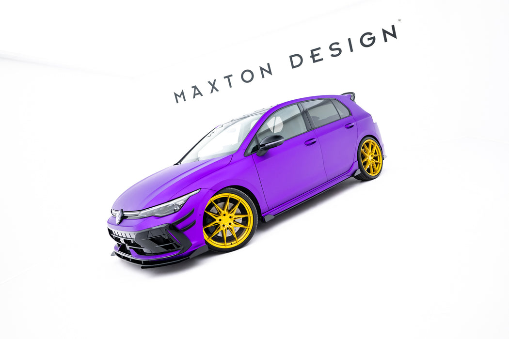 Maxton Design Street Pro Side Skirts Diffusers + Flaps Volkswagen Golf R Mk8 / Mk8 Facelift