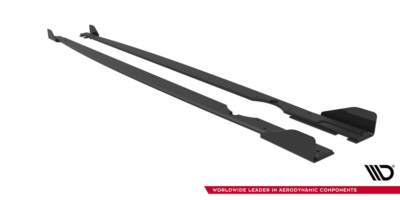 Maxton Design Street Pro Side Skirts Diffusers + Flaps Volkswagen Golf R Mk8 / Mk8 Facelift