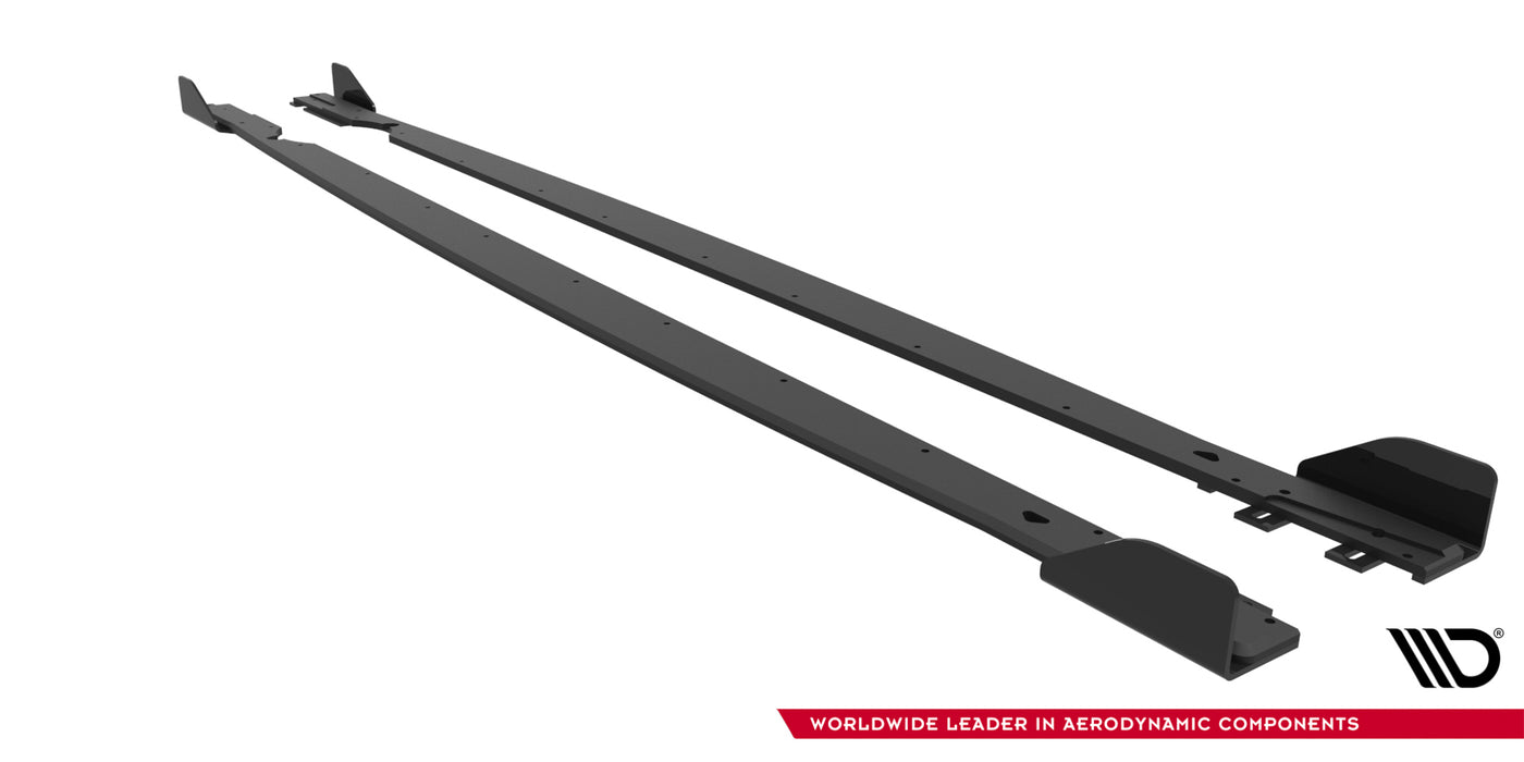 Maxton Design Street Pro Side Skirts Diffusers + Flaps Volkswagen Golf R Mk8 / Mk8 Facelift