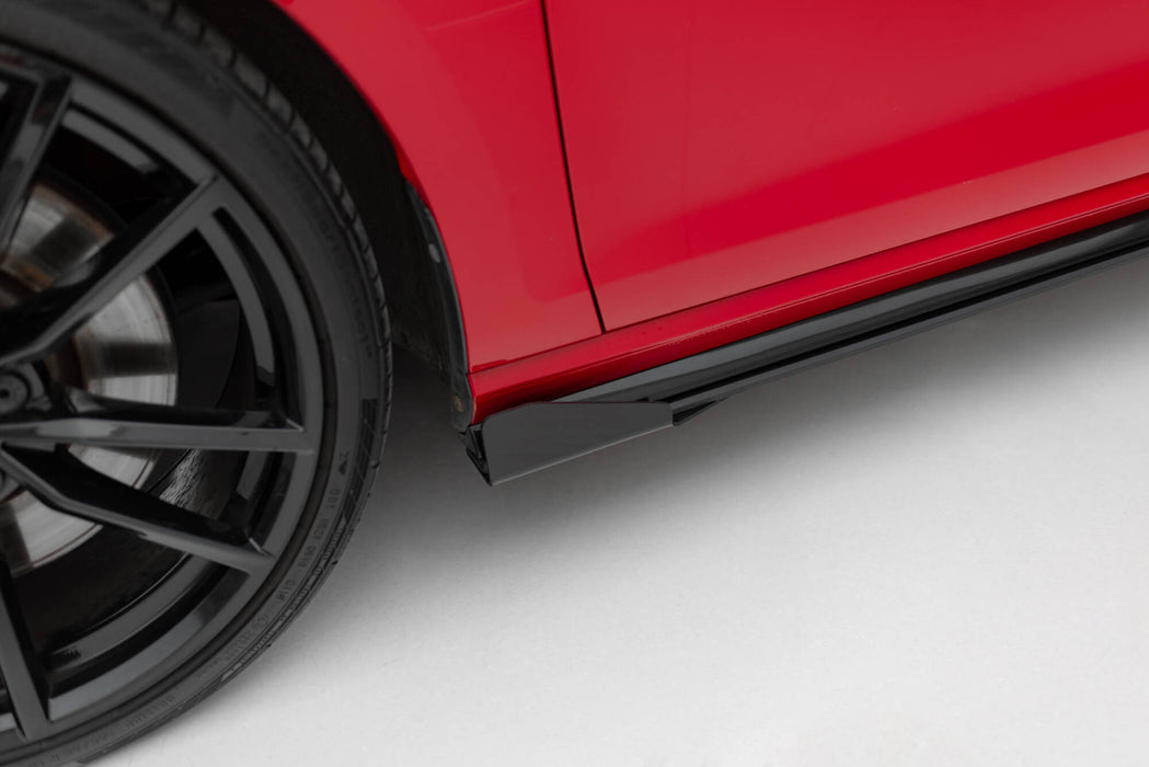 Maxton Design Street Pro Side Skirts Diffusers + Flaps Volkswagen Golf R / R-Line Mk7 Facelift
