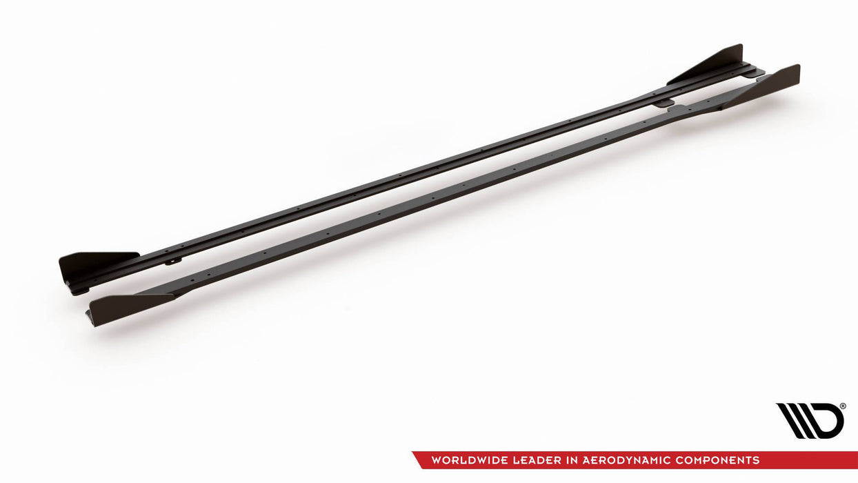 Maxton Design Street Pro Side Skirts Diffusers + Flaps Volkswagen Golf R / R-Line Mk7 Facelift