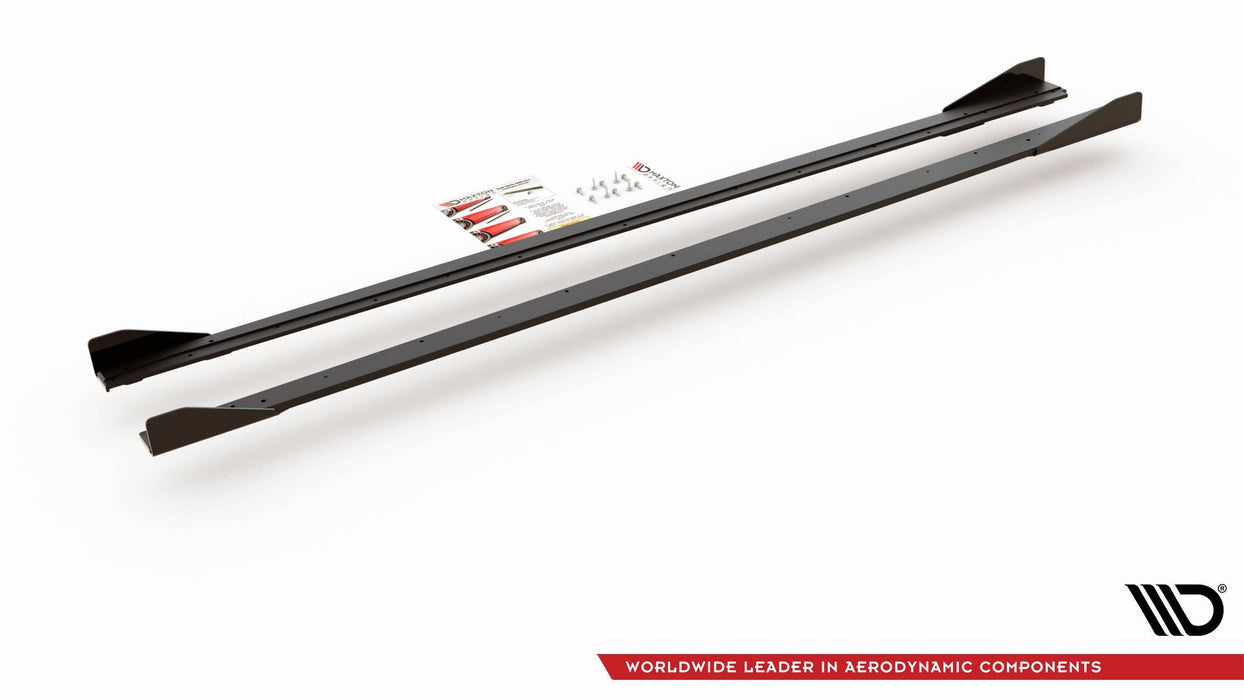 Maxton Design Street Pro Side Skirts Diffusers + Flaps Volkswagen Polo GTI Mk6