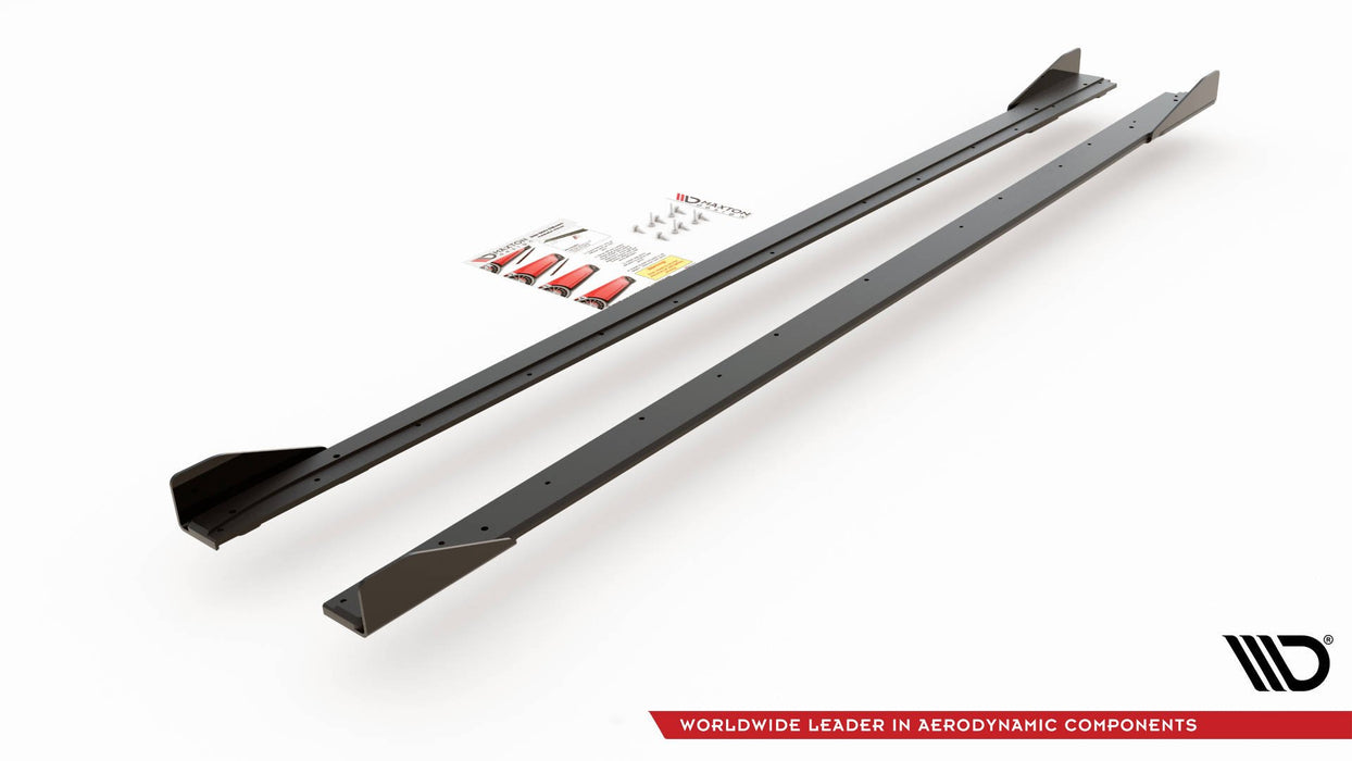 Maxton Design Street Pro Side Skirts Diffusers + Flaps Volkswagen Polo GTI Mk6