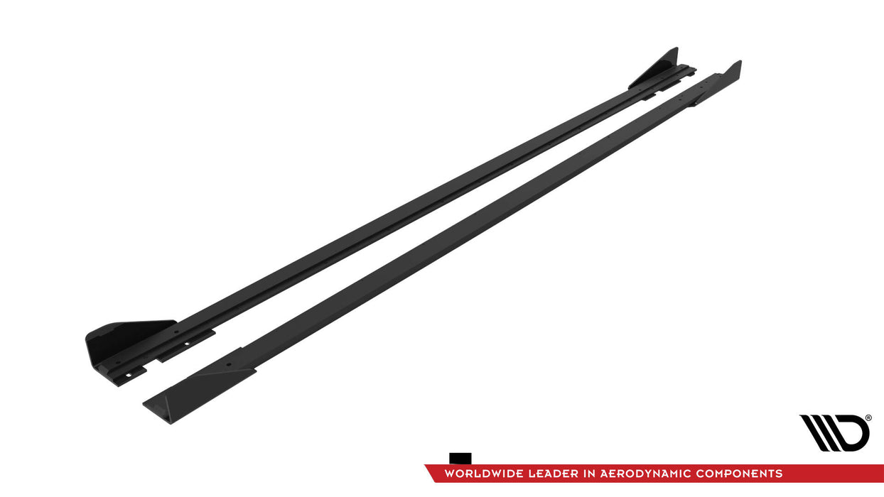 Maxton Design Street Pro Side Skirts Diffusers + Flaps Volkswagen Polo GTI Mk6 Facelift