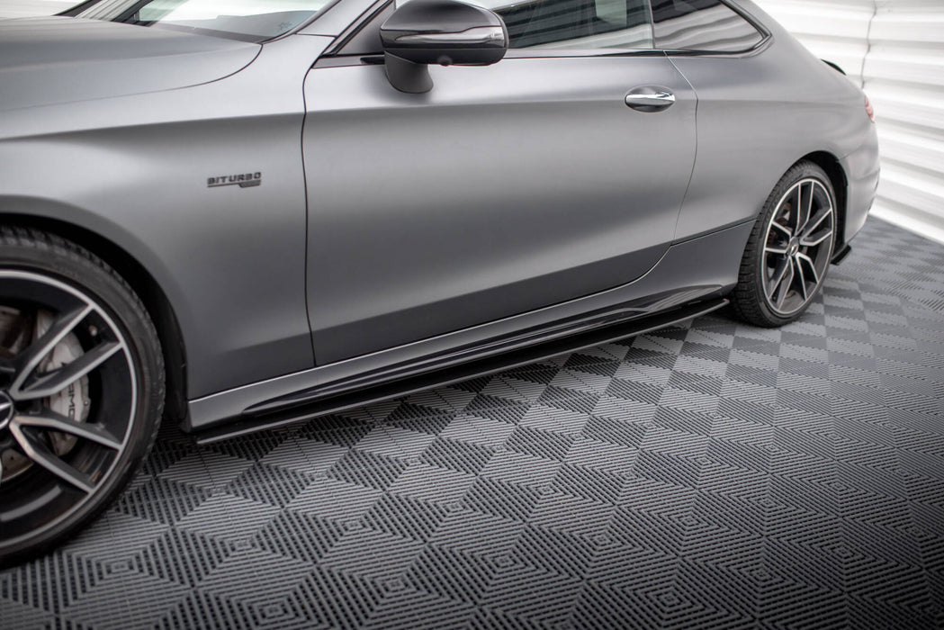 Maxton Design Street Pro Side Skirts Diffusers Mercedes-AMG C43 Coupe / Cabrio C205  Facelift / A205 Facelift