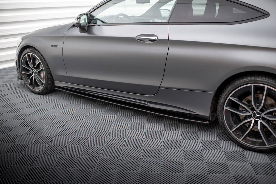 Maxton Design Street Pro Side Skirts Diffusers Mercedes-AMG C43 Coupe / Cabrio C205  Facelift / A205 Facelift