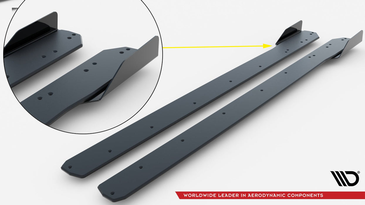 Street Pro Side Skirt Diffusers + Flaps Jaguar F-Type X152 Facelift 2