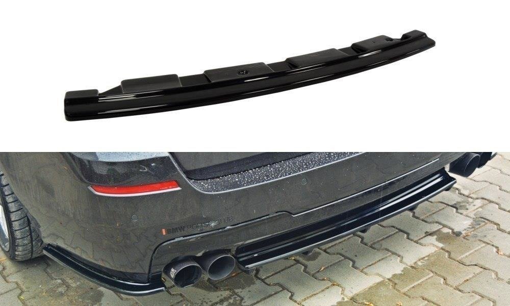 Central Rear Splitter Bmw 5 F11 M-Pack - Without Vertical Bars (Fits Two Double Exhaust Ends)